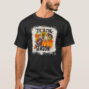 Autumn Tis The Season Pumpkin Fall Football Player T-Shirt