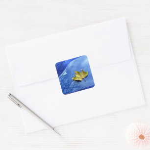 Autumn to winter square sticker