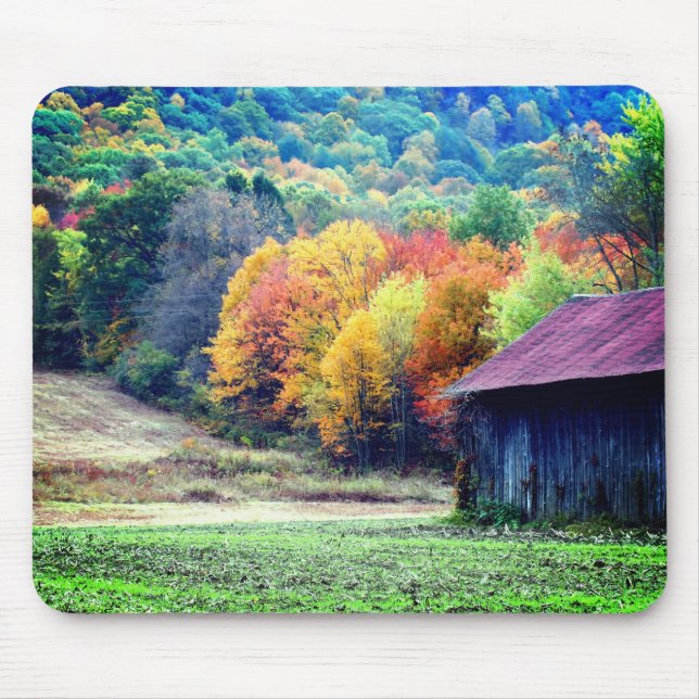Autumn Tobacco Barn Nature  Mouse Pad (Front)