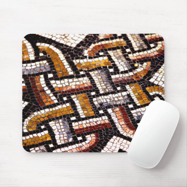 Autumn Toned Roman Mosaic Mouse Pad (With Mouse)