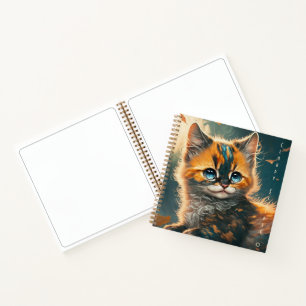 Autumn Tortoiseshell Kitten Notebook
