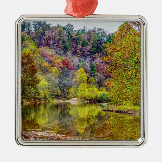 Autumn Tranquility Metal Ornament (Front)