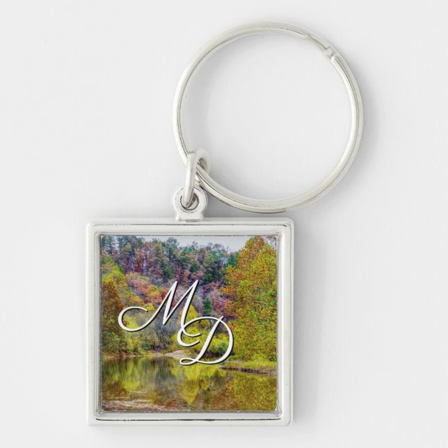 Autumn Tranquillity With Monogram Keychain (Front)