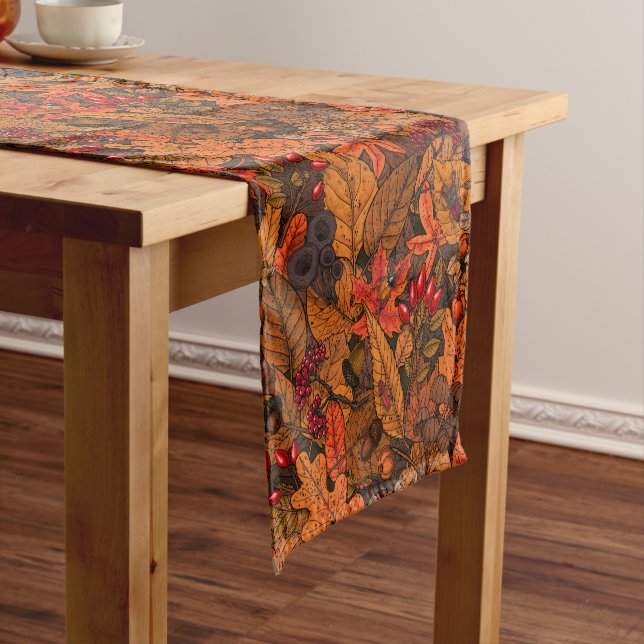 Autumn treasures short table runner (In Situ)
