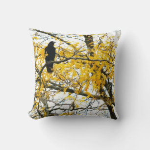 Autumn Tree And Crow Cushion