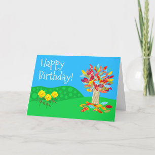 Autumn tree birthday card new by Jo Images