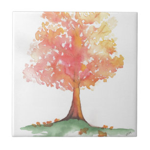 Autumn Tree Ceramic Tile