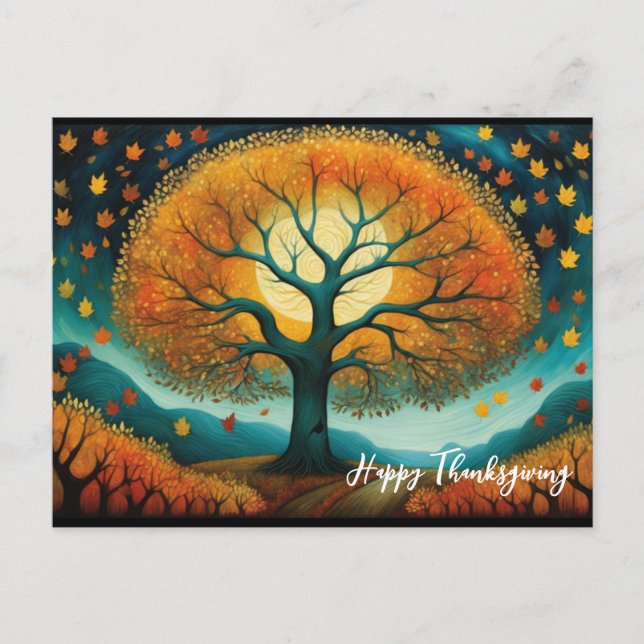 Autumn Tree Fine Art Holiday Fall Thanksgiving (Front)
