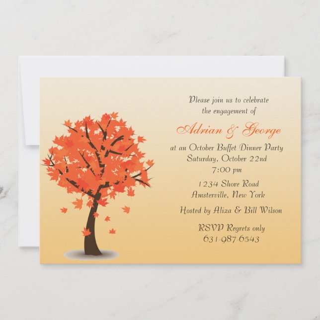 Autumn Tree Invitation (Front)