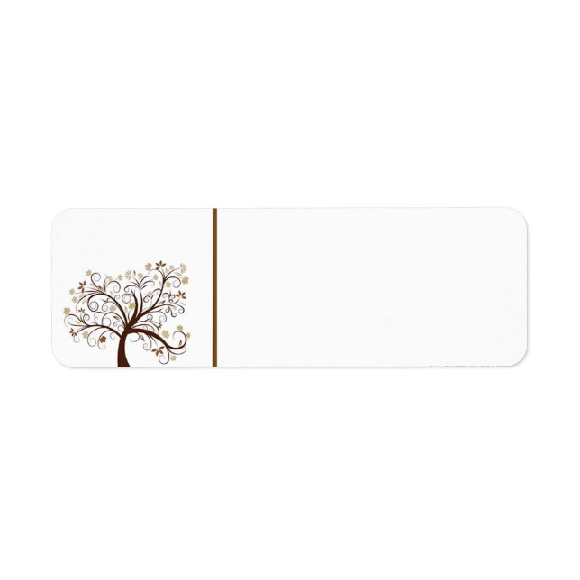 Autumn Tree Label Return Address Label (Front)
