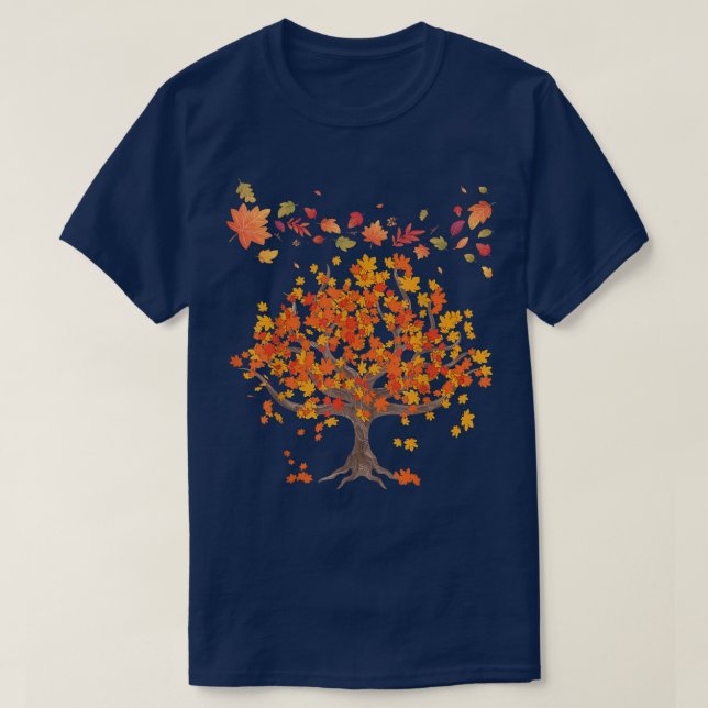 Autumn Tree Leaves Nature Forest Fall 66 T-Shirt (Design Front)