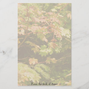 Autumn Tree Leaves Personalised Stationery