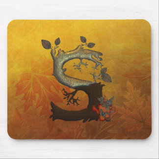 Autumn Tree Monogram S Mouse Pad