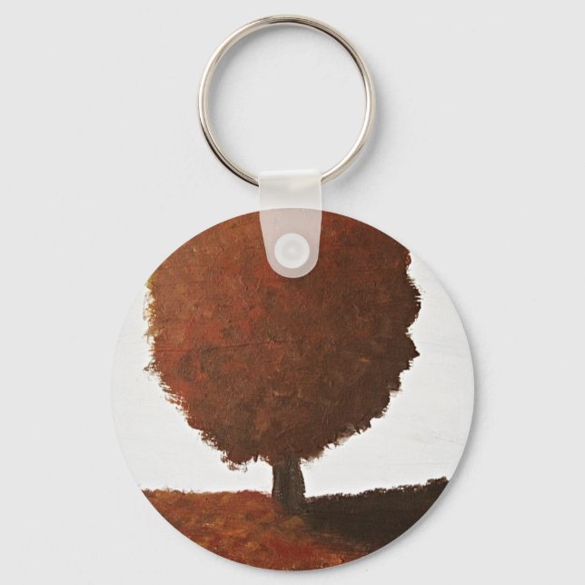 Autumn Tree Painting Key Ring (Front)