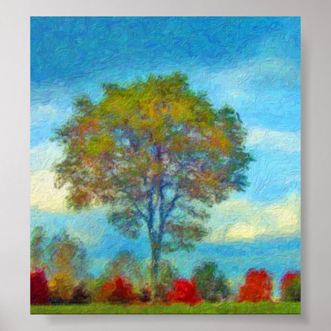 Autumn Tree Painting Poster (Front)