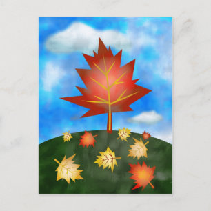 autumn-tree postcard