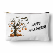 Autumn Tree Pumpkin Happy Halloween