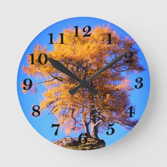 Autumn Tree Round Clock (Front)