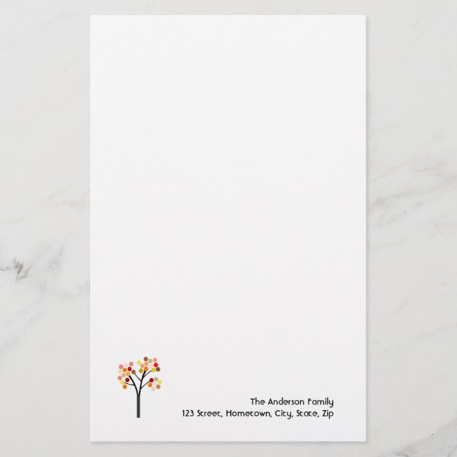 Autumn Tree Stationery (Front)