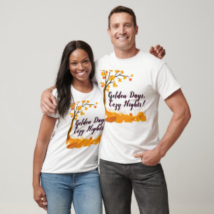 Autumn Tree With Falling Leaves T-Shirt