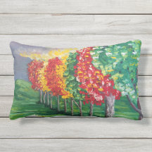 "Autumn Trees 2" Outdoor Pillow