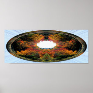 Autumn Trees Abstract Photo Art Poster