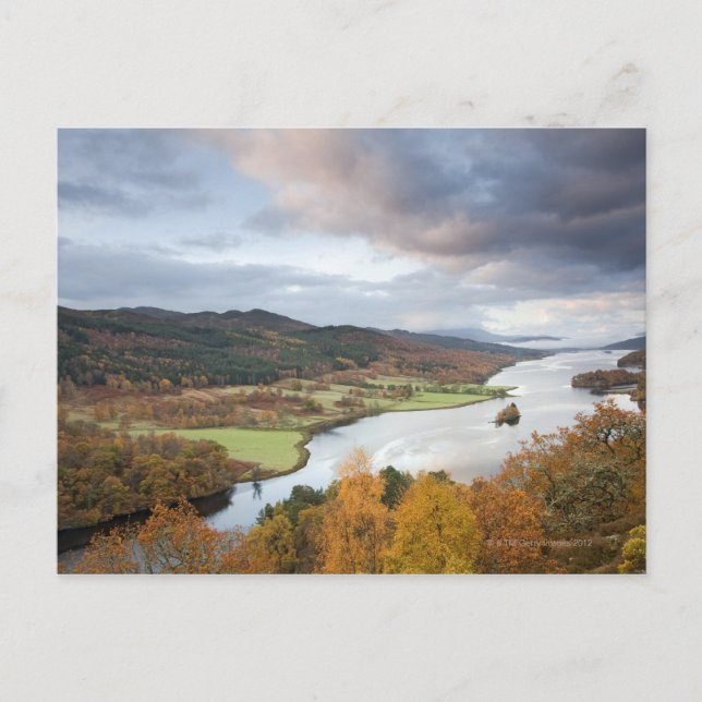Autumn trees and Loch Faskally, Pitlochry Postcard (Front)