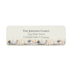 Autumn Trees Fall Landscape Return Address Label
