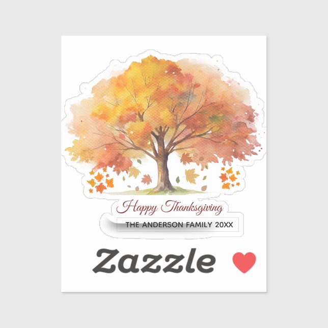 autumn trees happy thanksgiving  sticker (Sheet)