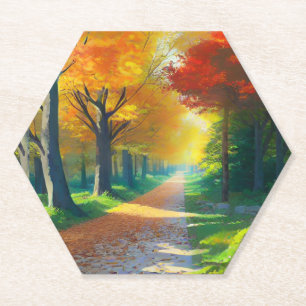 Autumn Trees in the Forest-33657 Paper Coaster