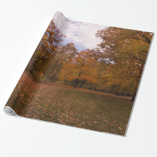 Autumn Trees Landscape Wrapping Paper