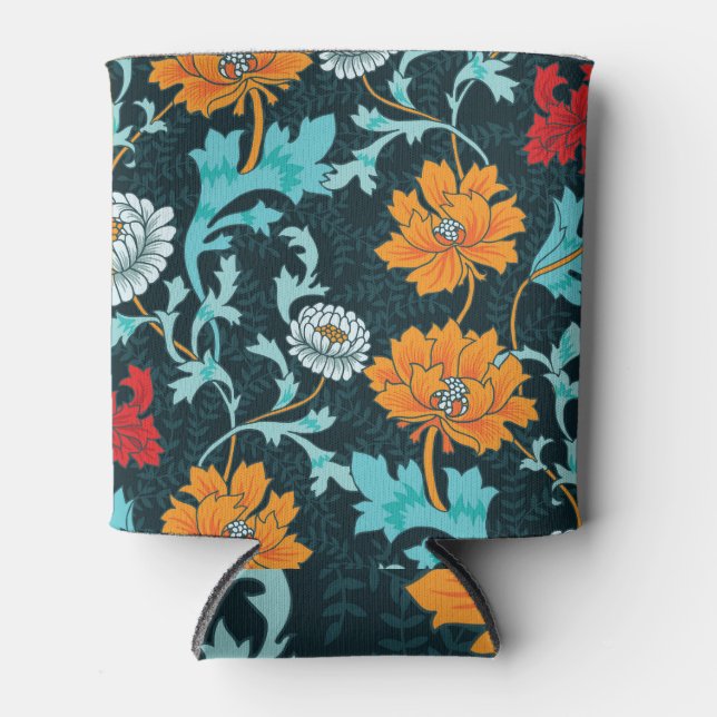 Autumn Trees Maple: Vintage Seamless Can Cooler (Front)