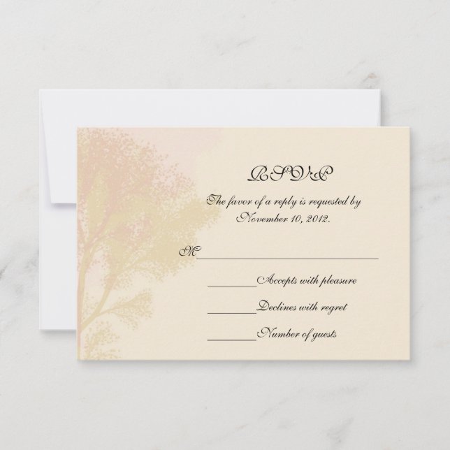 Autumn Trees RSVP Card (Front)