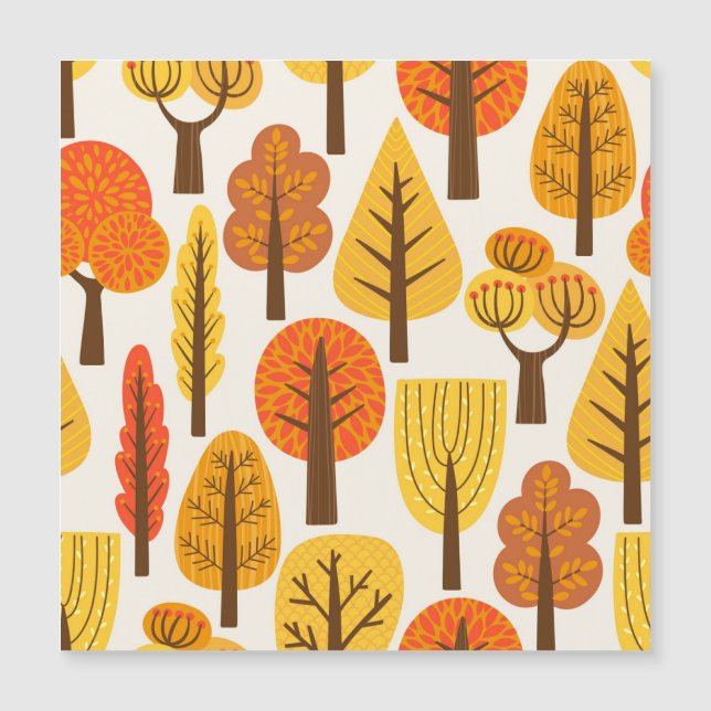 Autumn trees, seamless pattern. (Front)