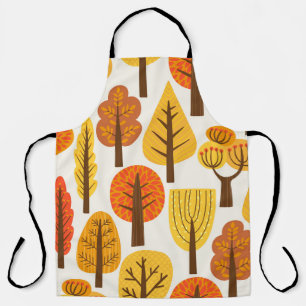 Autumn trees, seamless pattern. apron
