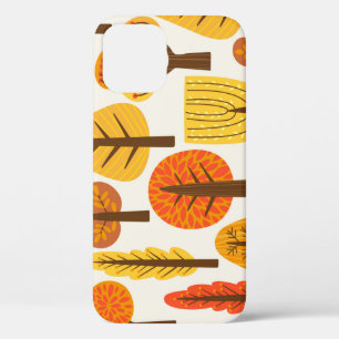 Autumn trees, seamless pattern. iPhone 12 case