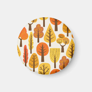 Autumn trees, seamless pattern. magnet