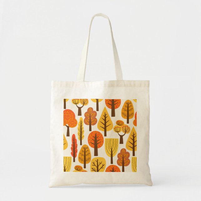 Autumn trees, seamless pattern. tote bag (Front)