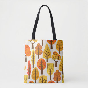 Autumn trees, seamless pattern. tote bag