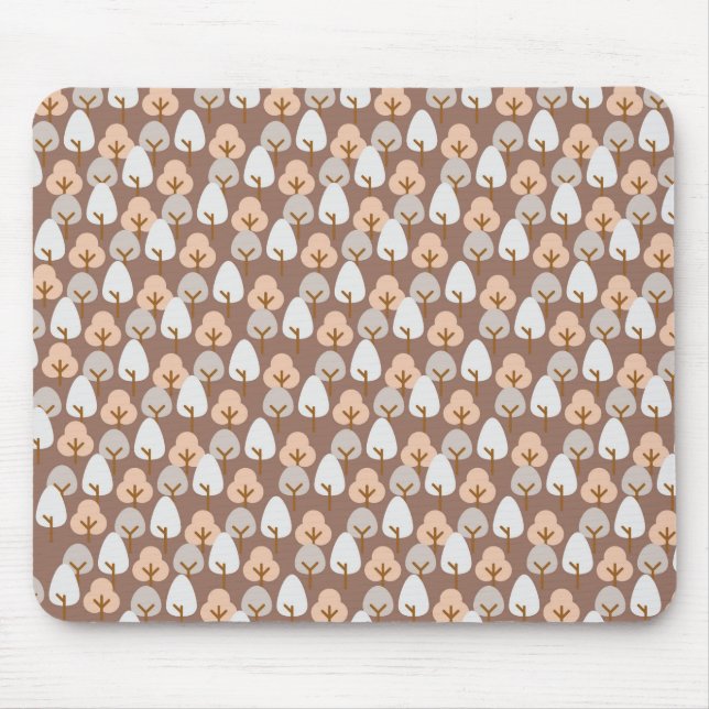 Autumn Trees Vintage Plant Pattern  Mouse Pad (Front)