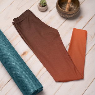 Autumn Trend Colour Flame Red Ombre Leggings