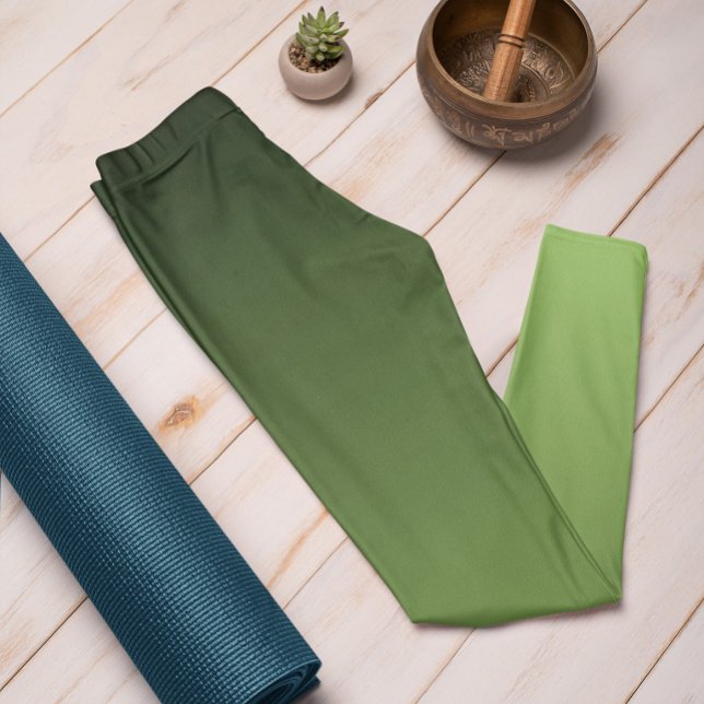 Autumn Trend Colour Kiwi Green Ombre Leggings (Mockup 1)