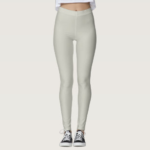 Autumn Trend Colour Light Silver Grey Solid Leggings