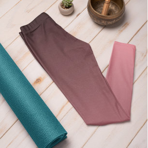 Autumn Trend Colour Watermelon Pink Ombre Leggings