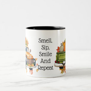 Autumn Trucks Two-Tone Coffee Mug