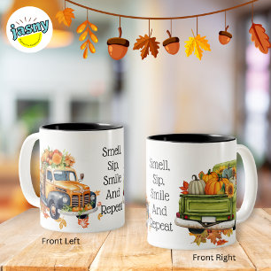 Autumn Trucks Two-Tone Coffee Mug