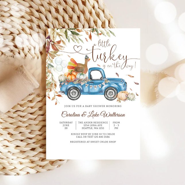 Autumn Turkey Baby Shower Invitation (Creator Uploaded)