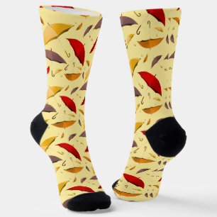 Autumn Umbrella Crew Socks