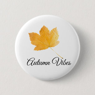Autumn vibes 6 cm round badge