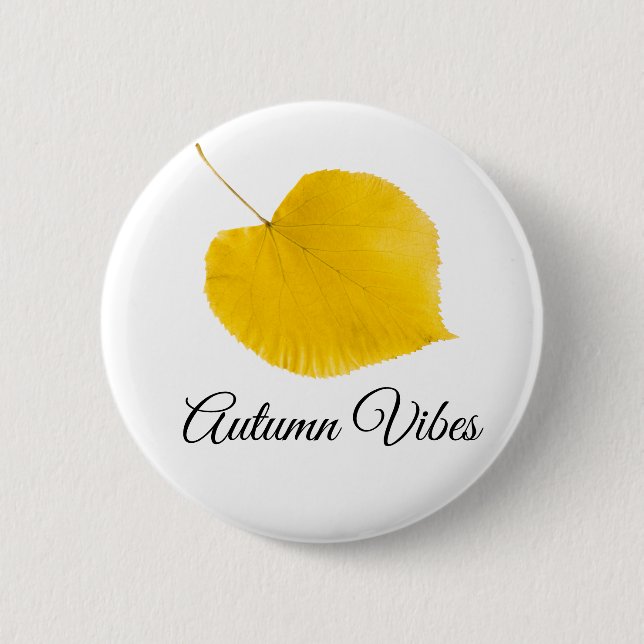 Autumn vibes 6 cm round badge (Front)